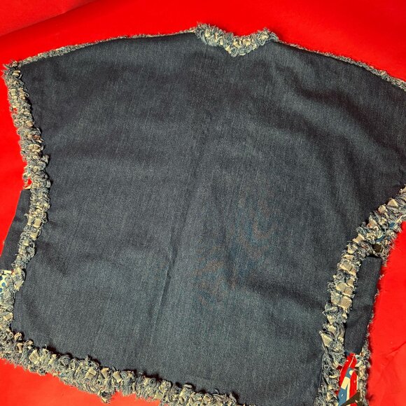 Vintage Artisan Denim Fringe Jacket – 1980s–90s Handmade Boho Statement - Picture 7 of 12